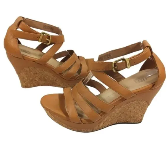 UGG Boho Chic Dillon Platform Sandals GUC $170 Size 10 S2547 - Picture 2 of 11